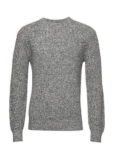 Mouline Texture Swea Strickpullover Rundhals Grau CALVIN KLEIN