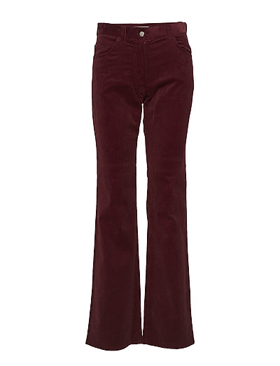 CALVIN KLEIN Corduroy High Waist Schlaghosen Rot CALVIN KLEIN