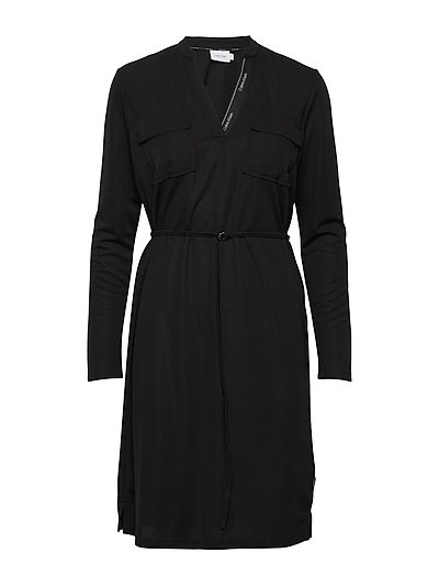 Ls V-Neck Pkt Jersey Shirt Dress Kurzes Kleid Schwarz CALVIN KLEIN | CALVIN KLEIN SALE Ls V-Neck Pkt Jersey Shirt Dress Kurzes Kleid Schwarz CALVIN KLEIN | CALVIN KLEIN SALE