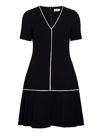 Ss Piping Detail Peplum Dress Kleid Knielang Schwarz CALVIN KLEIN | CALVIN KLEIN SALE Ss Piping Detail Peplum Dress Kleid Knielang Schwarz CALVIN KLEIN | CALVIN KLEIN SALE