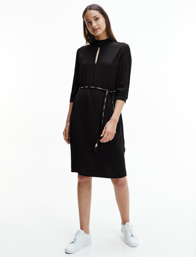 calvin klein crepe dress