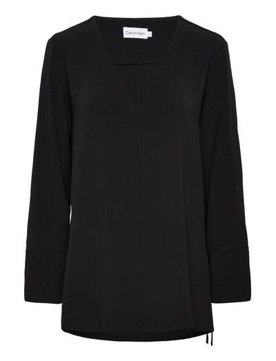 Calvin Klein Structure Twill Ls Tunic Top - Crop tops - Boozt.com