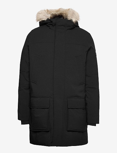 calvin klein premium canvas fur hood parka