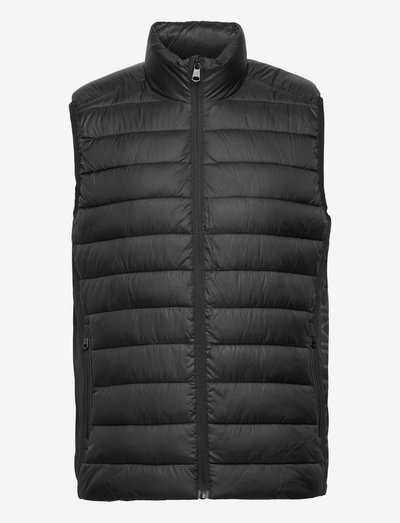 RECYCLED SIDE LOGO VEST - spring jackets - ck black