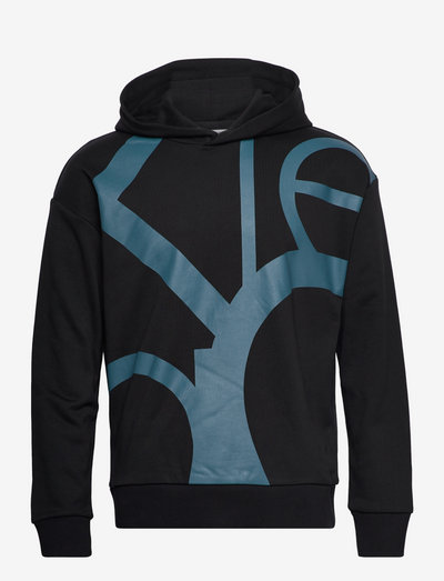 calvin klein underwear tape fleece overhead hoodie pink