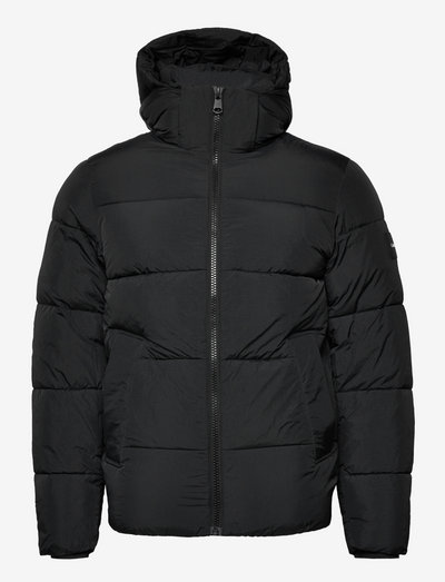 CRINKLE NYLON PUFFER JACKET - padded jackets - ck black