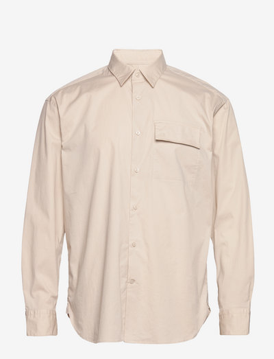 STRETCH POPLIN RELAXED FIT SHIRT - basic overhemden - stony beige