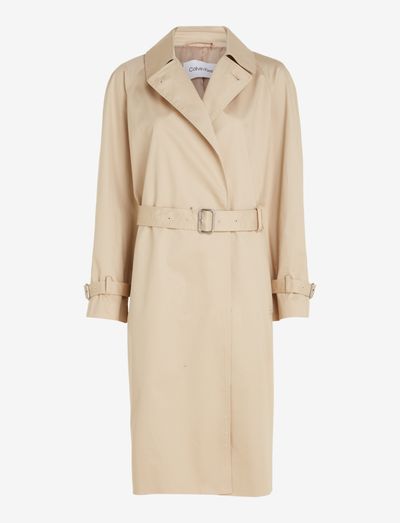 ESSENTIAL TRENCH COAT - trenssit - white clay