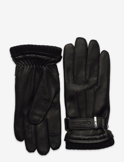 LEATHER RIVET GLOVES - handschoenen - ck black