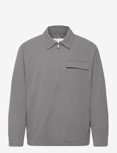 LS SEERSUCKER SHIRT JACKET