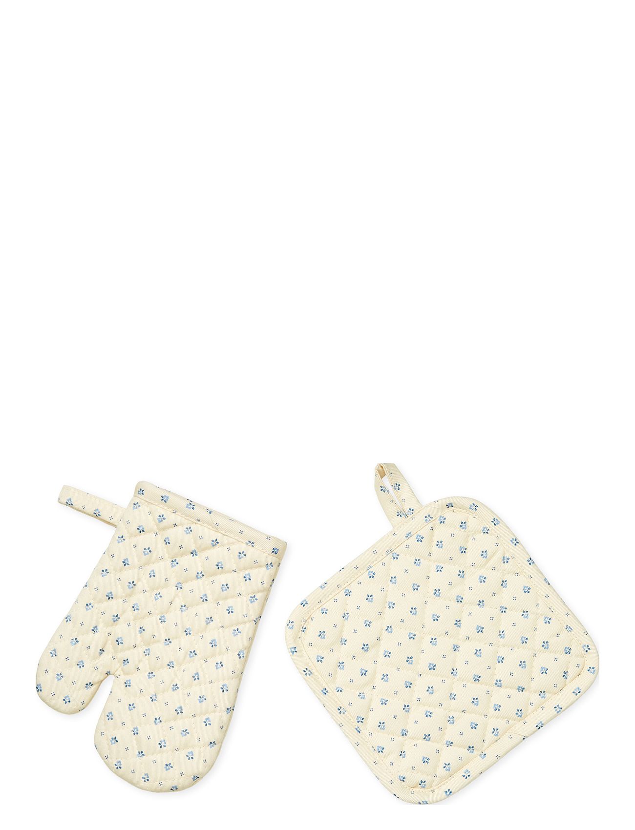 Kids Oven Glove And Pot Holder Play Set Home Textiles Kitchen Textiles Oven Mitts & Gloves Cream Cam Cam Copenhagen