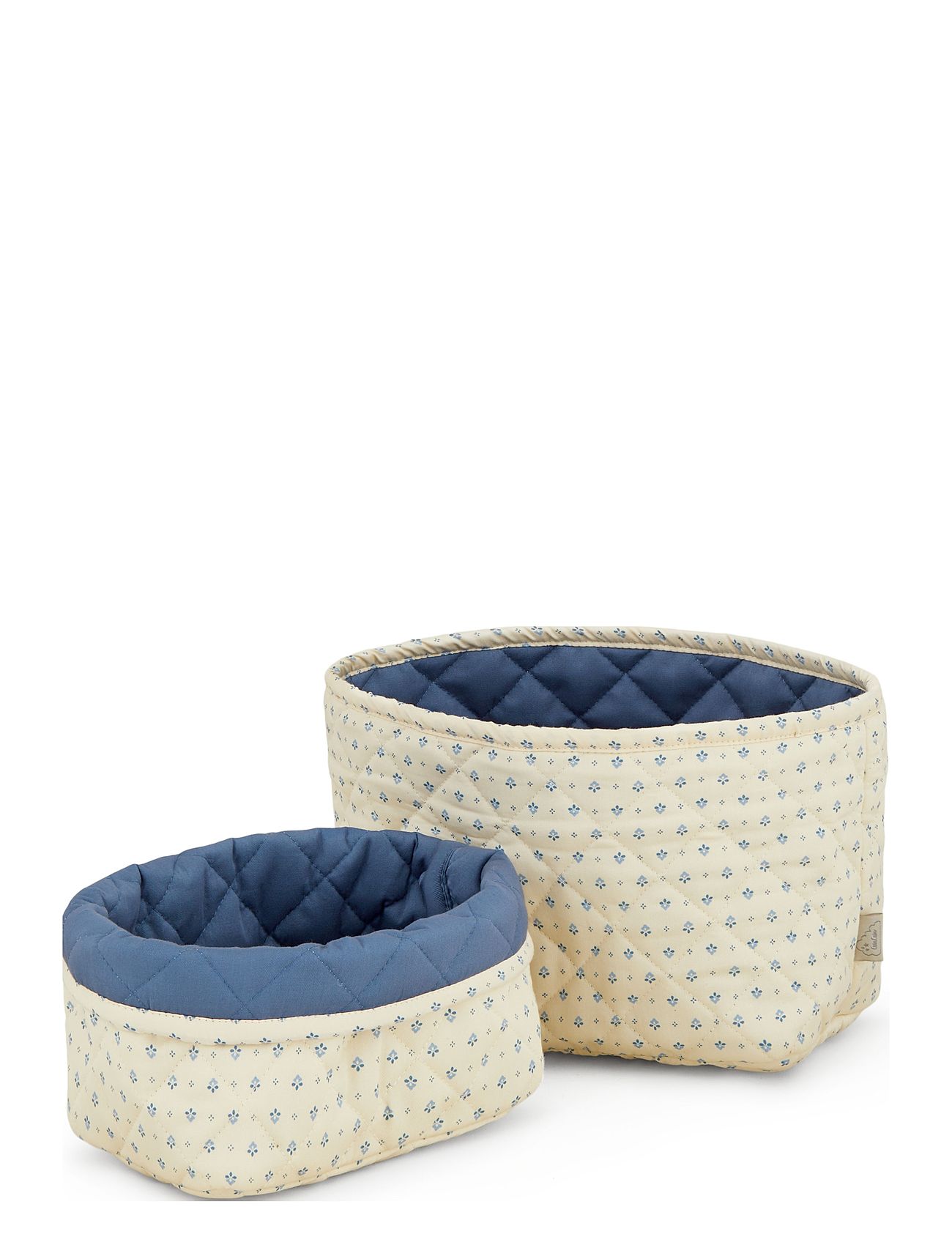 Quilted Storage Basket, Set Of Two Home Kids Decor Storage Storage Baskets Blue Cam Cam Copenhagen