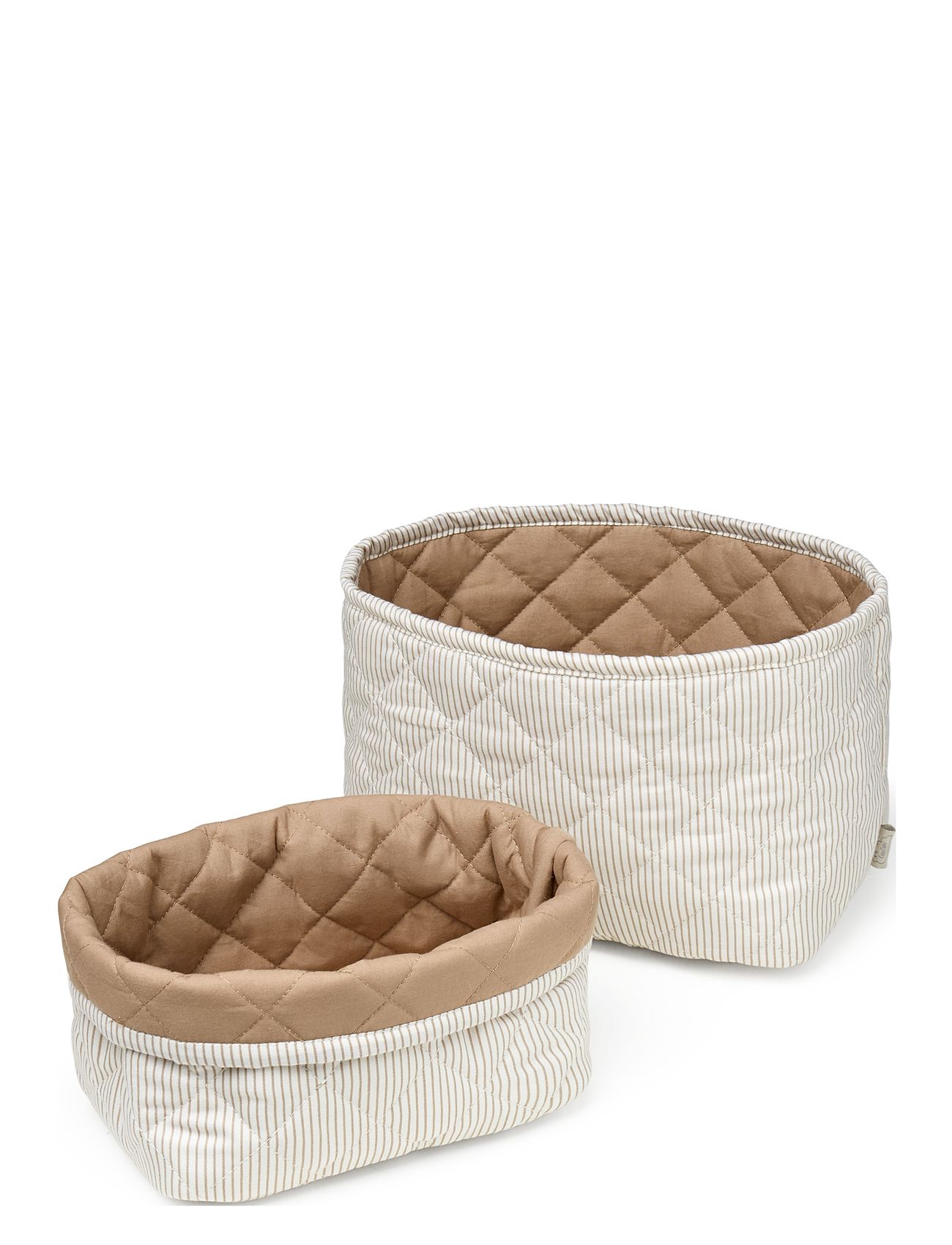 Quilted Storage Basket, Set Of Two Home Kids Decor Storage Storage Baskets Cream Cam Cam Copenhagen