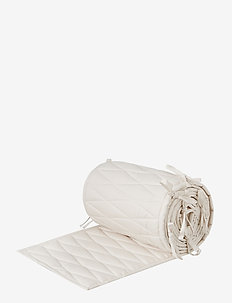 Cot Bumper w/ Harlequin embroidery - lovytės apsaugos priemonės - light sand