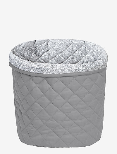 Quilted Storage Basket - storage baskets - grey