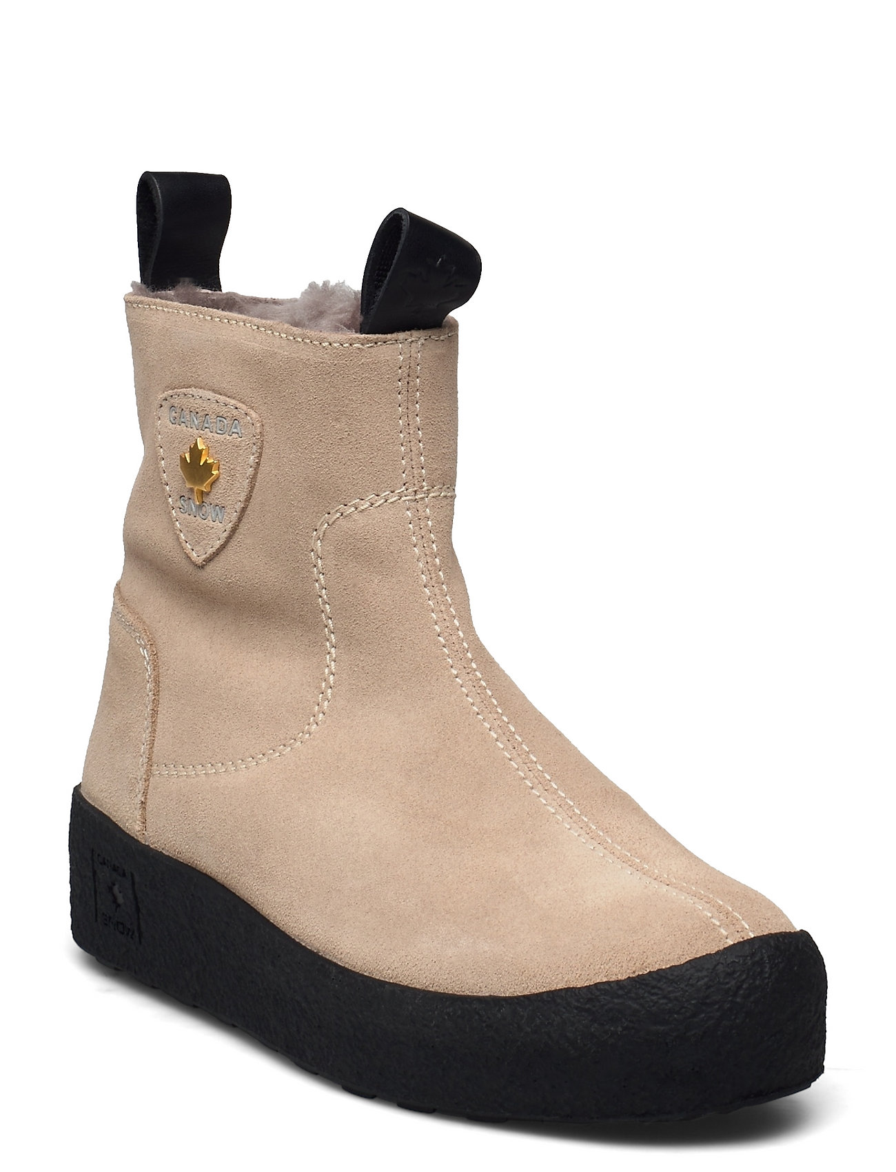 Quebec Shoes Boots Ankle Boots Ankle Boot - Flat Beige Canada Snow