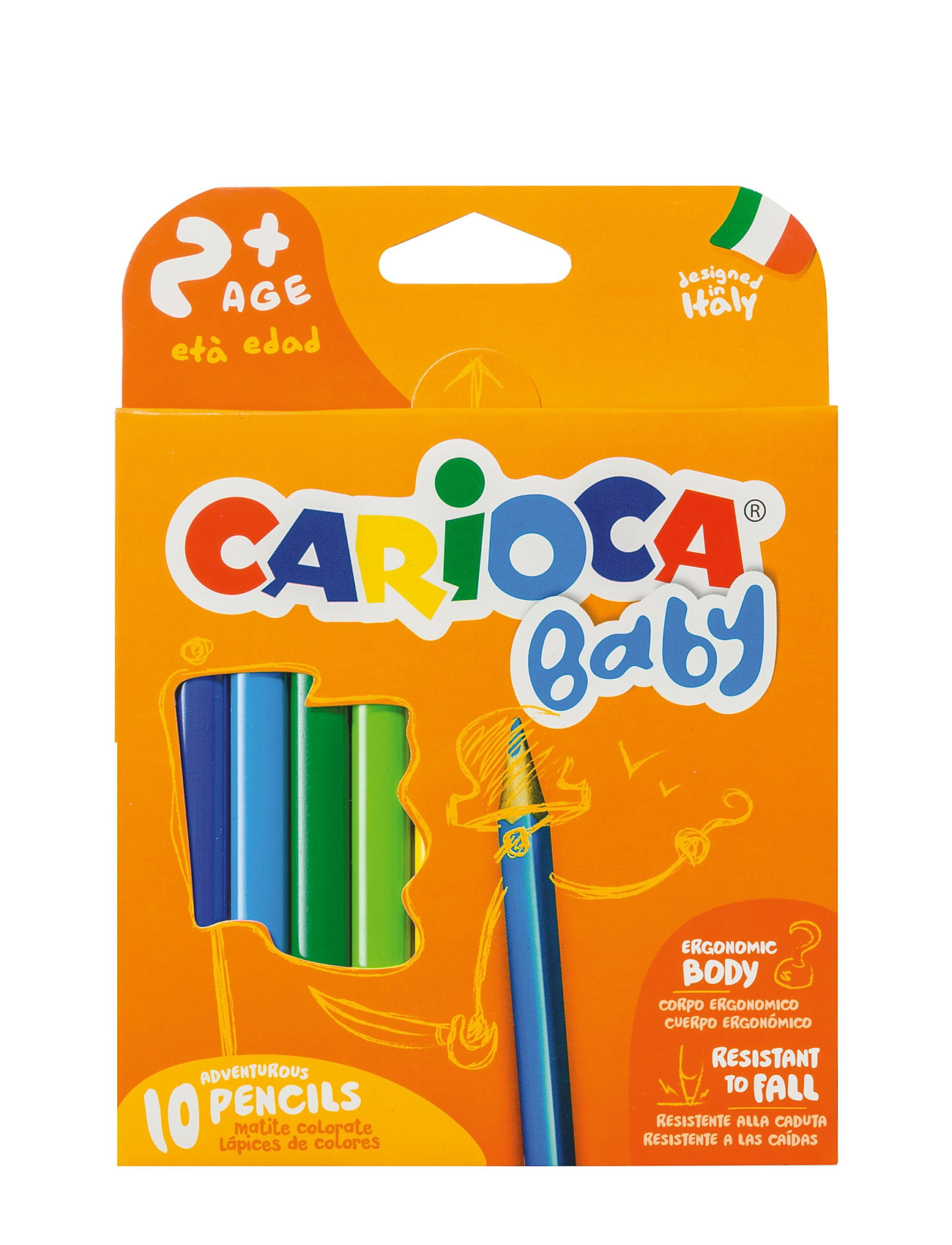 Carioca Baby Jumbopennor Toys Creativity Drawing & Crafts Drawing Coloured Pencils Multi/patterned Carioca
