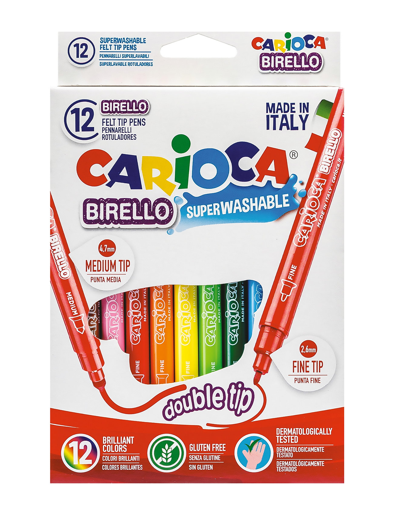 Carioca Dubbla Fiberpennor Toys Creativity Drawing & Crafts Drawing Coloured Pencils Pink Carioca