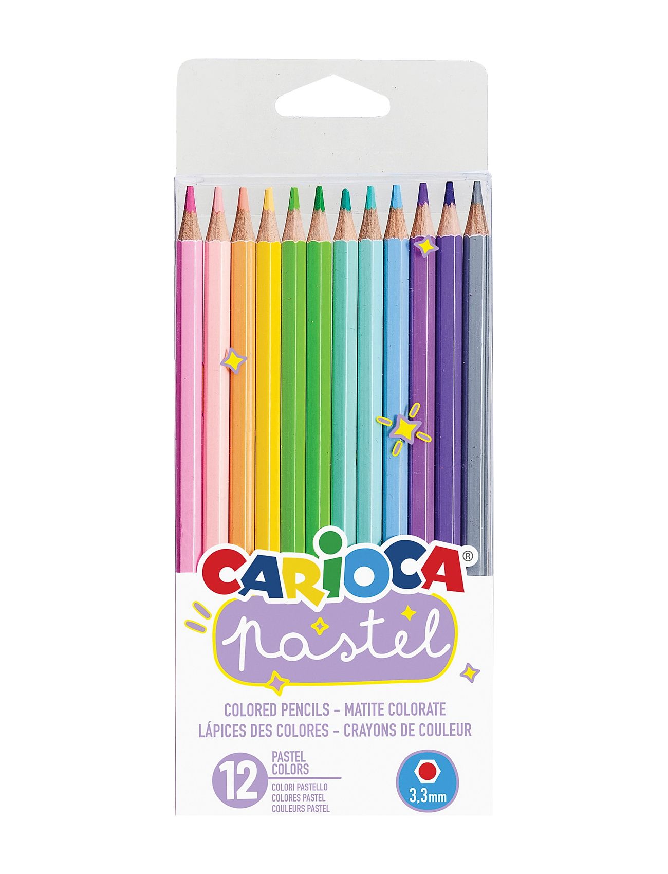 Carioca Färgpennor Pastell 12St Toys Creativity Drawing & Crafts Drawing Coloured Pencils Multi/patterned Carioca