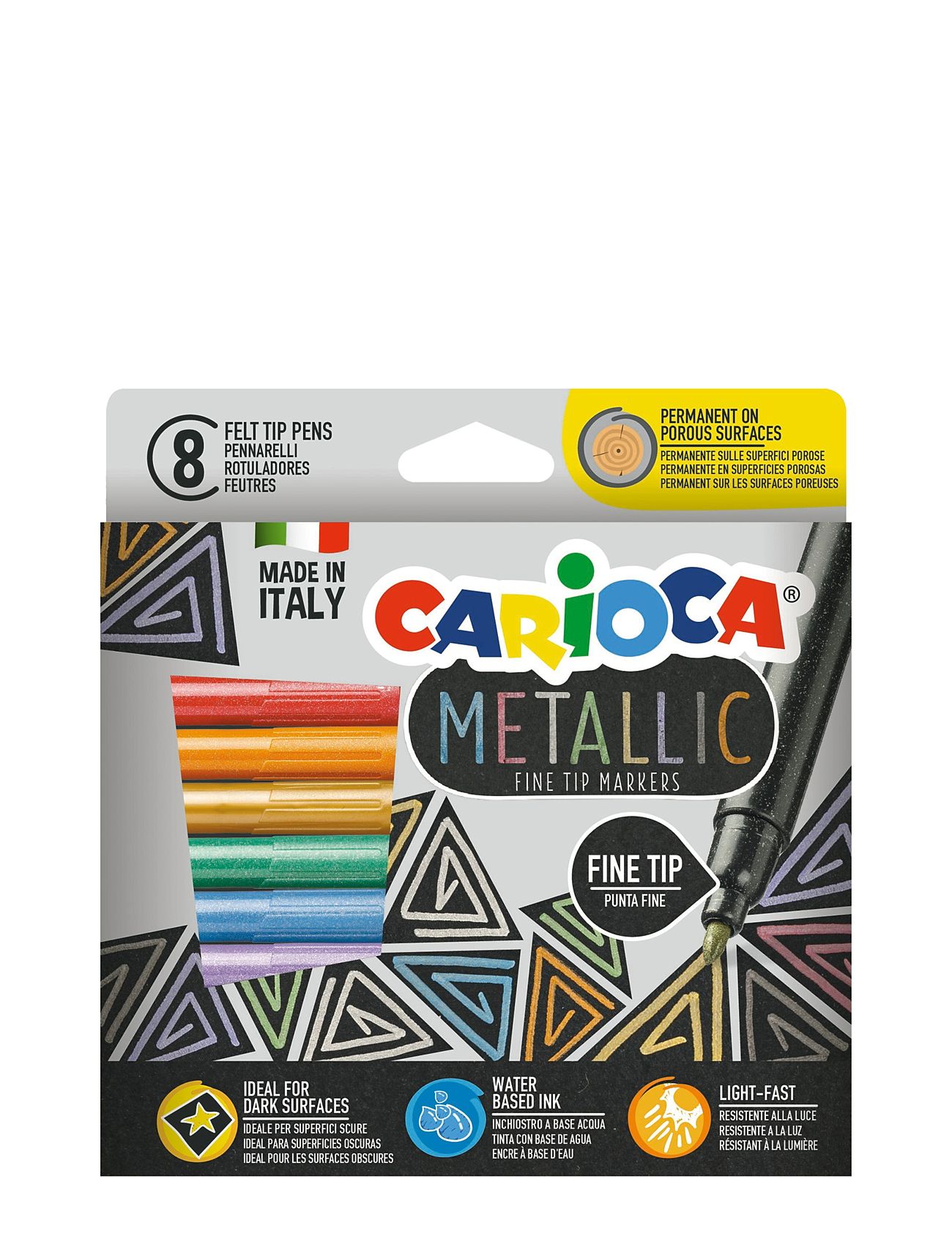 Carioca Metallic Fineliners Toys Creativity Drawing & Crafts Drawing Coloured Pencils Multi/patterned Carioca