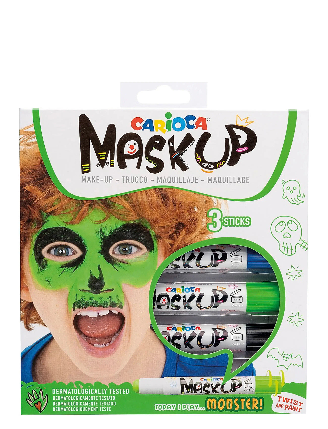 CARIOCA Carioca Mask-Up Monster Patterned - One Size - Kinder