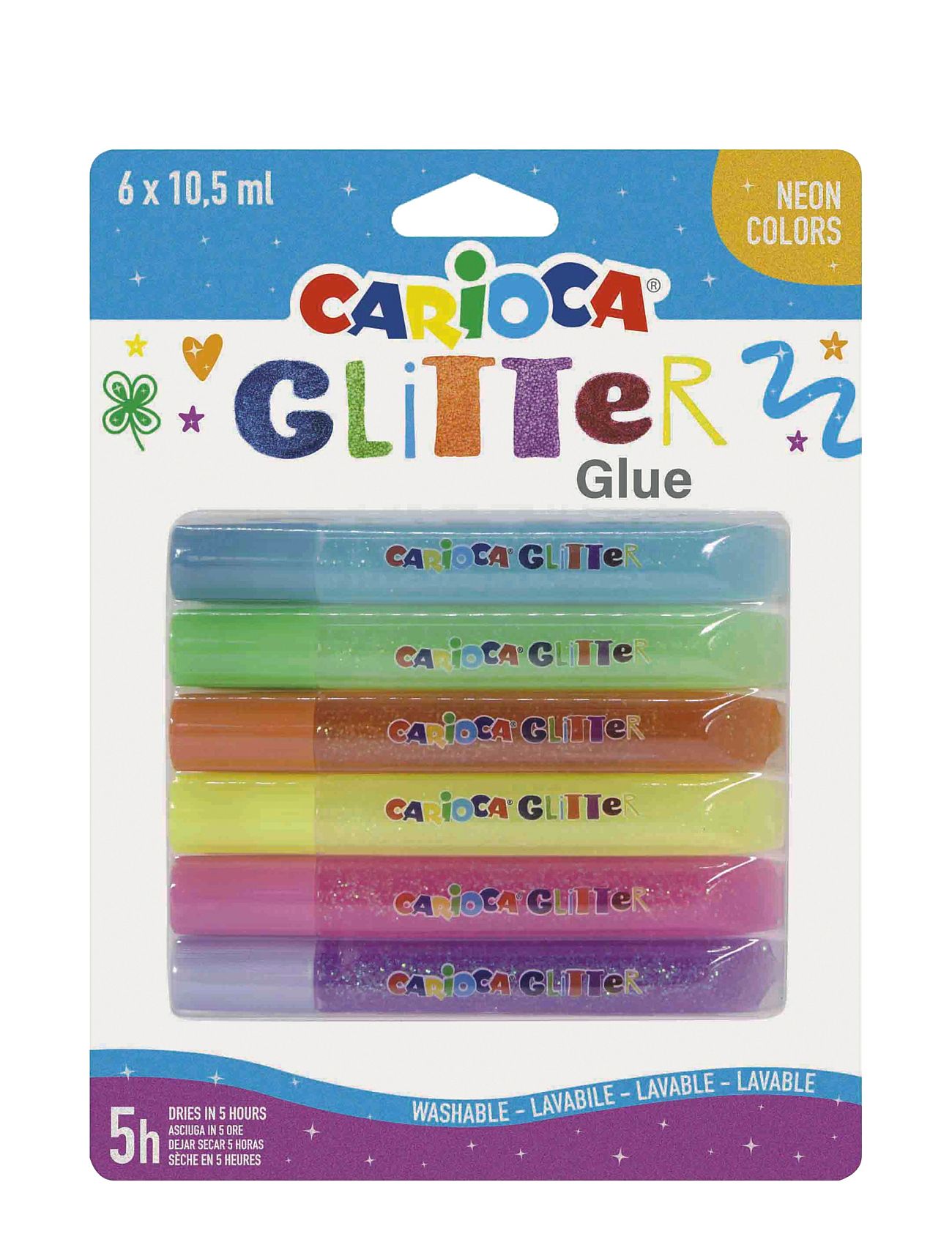 Carioca Glitterlim 6 Färger Toys Creativity Drawing & Crafts Drawing Coloured Pencils Multi/patterned Carioca