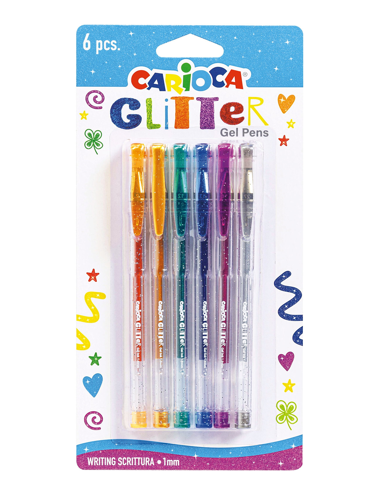 Carioca Carioca Glittergelpennor, One Size, Multi/patterned, Tegning > Farveblyanter, Børn