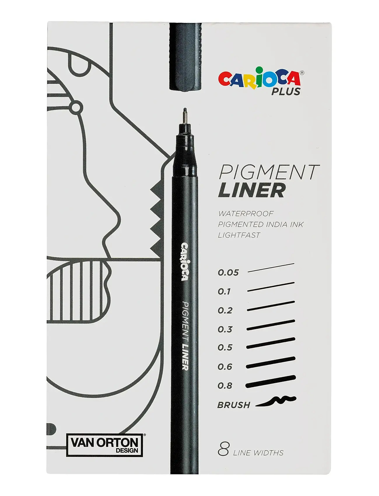 CARIOCA Carioca Plus Pigmentliner 8-Pack Schwarz - One Size - Kinder