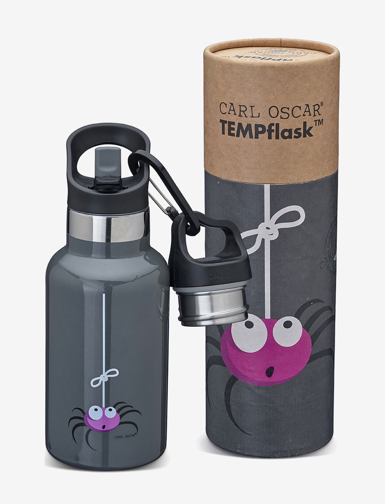 Carl Oscar - TEMPflask, Kids 0.35 L - Grey - thermoses - grey - 1