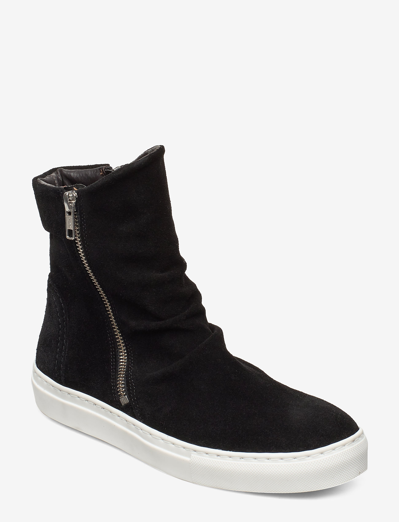black boots white sole