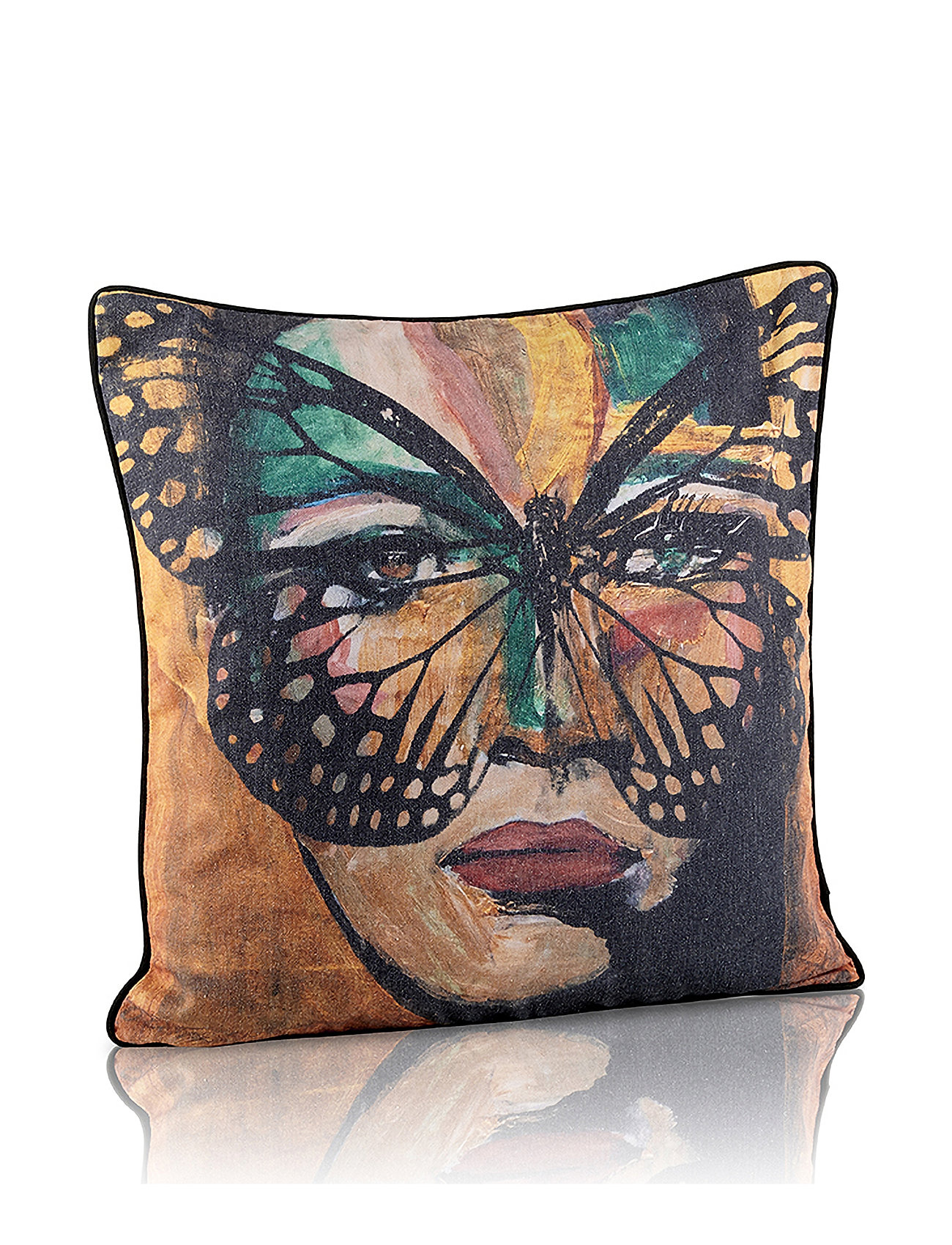 Secret Butterfly - Pillow Case Home Textiles Cushions & Blankets Cushion Covers Orange Carolina Gynning
