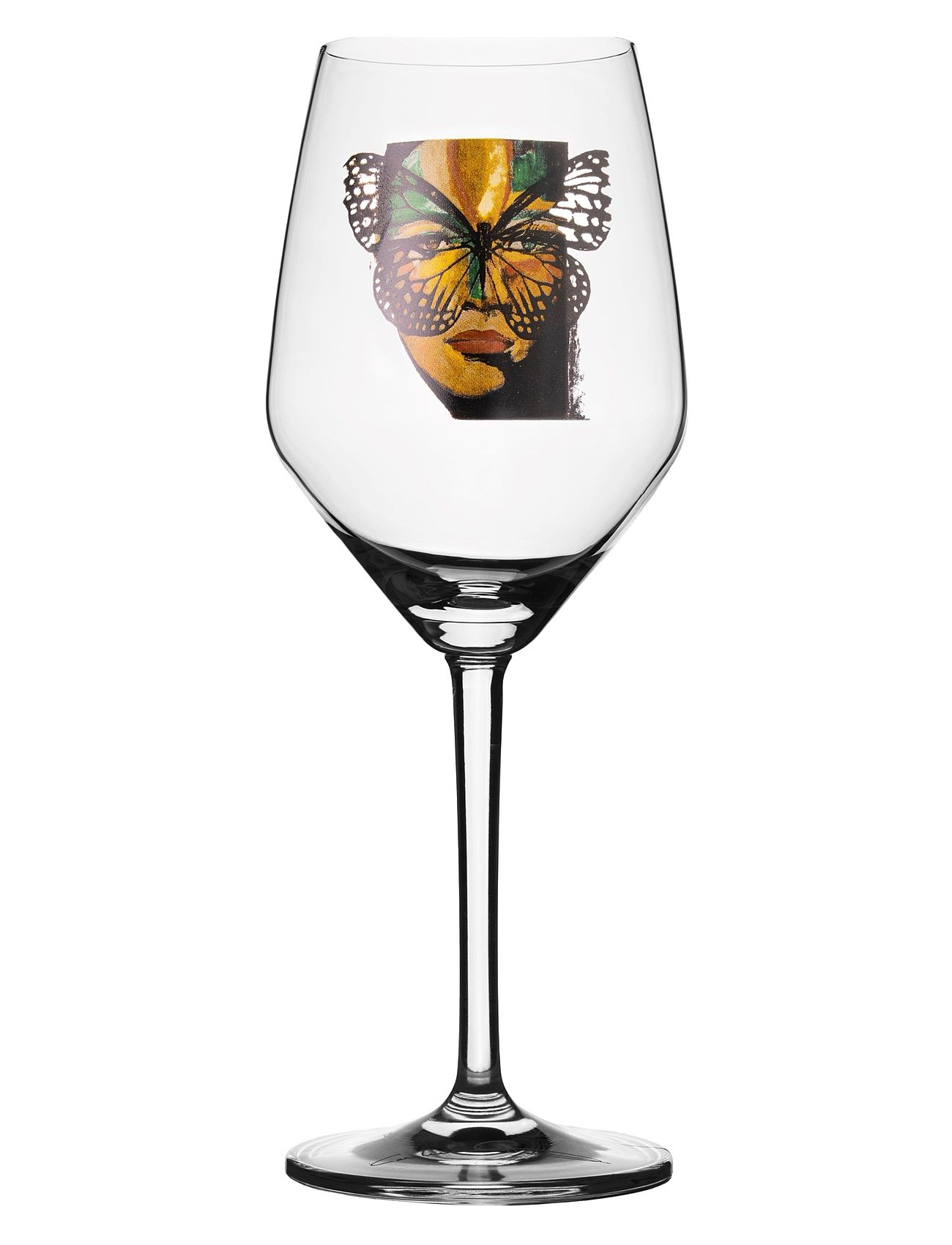 Golden Butterfly Roséglas Home Tableware Glass Wine Glass White Wine Glasses Nude Carolina Gynning