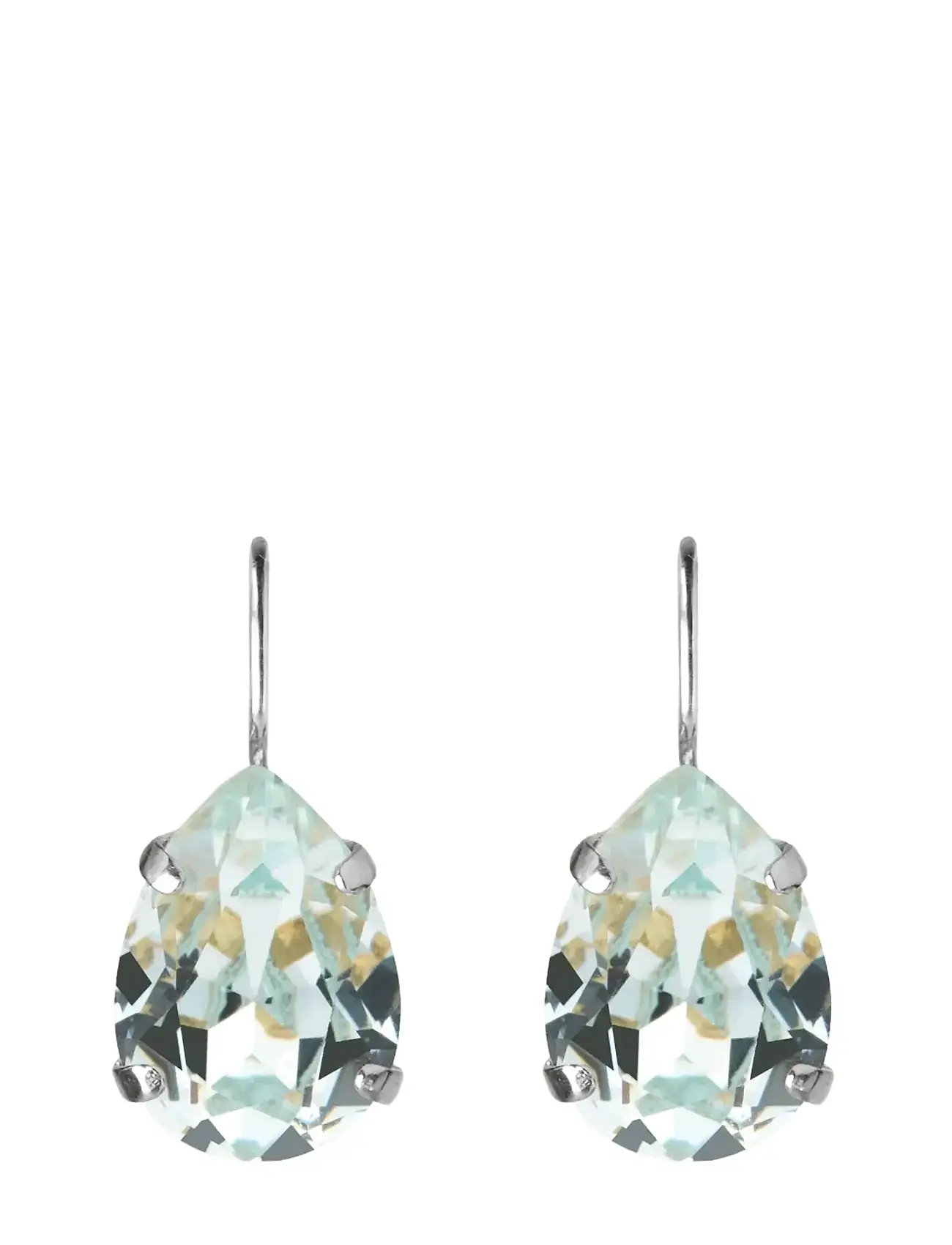 Caroline Svedbom Mini Drop Clasp Earrings Rhodium, One Size, Silver, Øreringe > Øreringe Med Vedhæng, Dame
