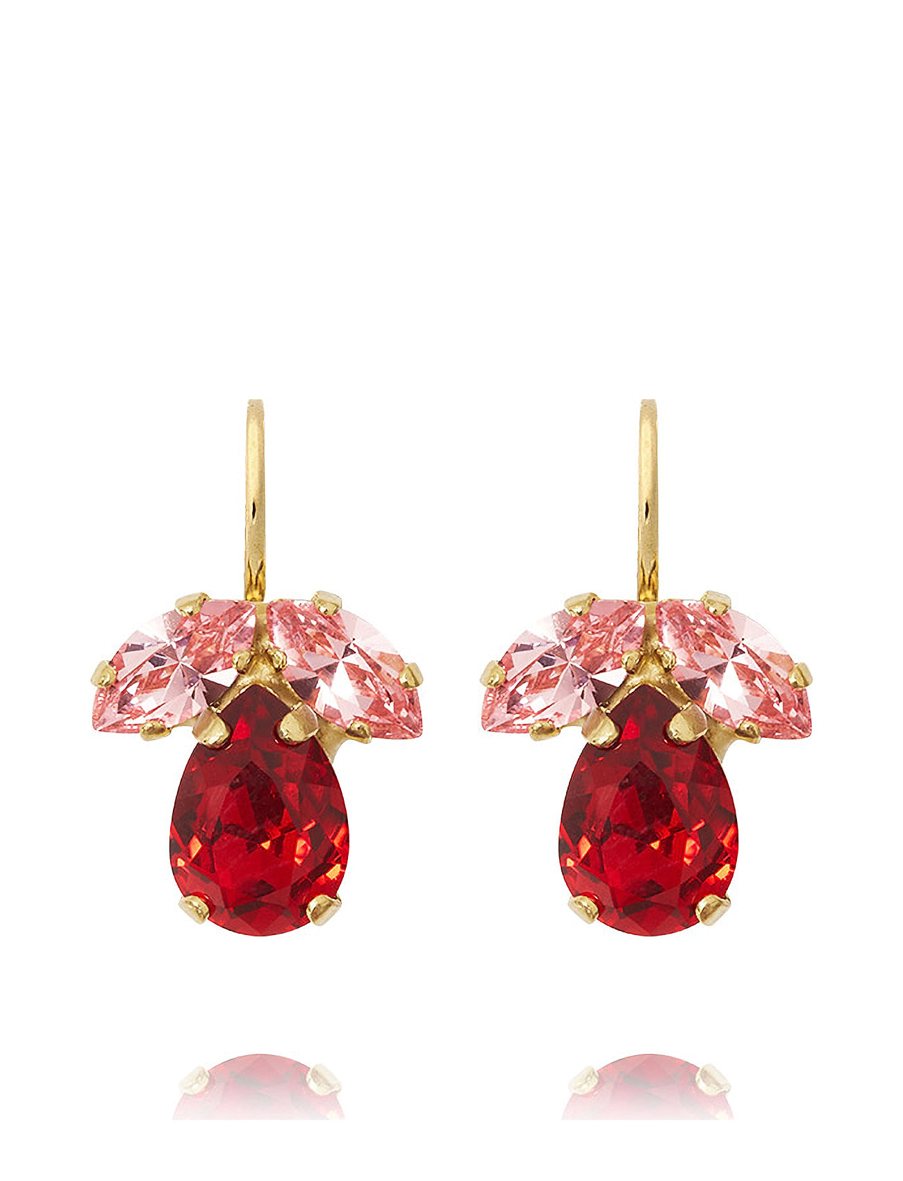 Caroline Svedbom Petite Timo Gold, One Size, Red, Smykker > Øreringe, Dame