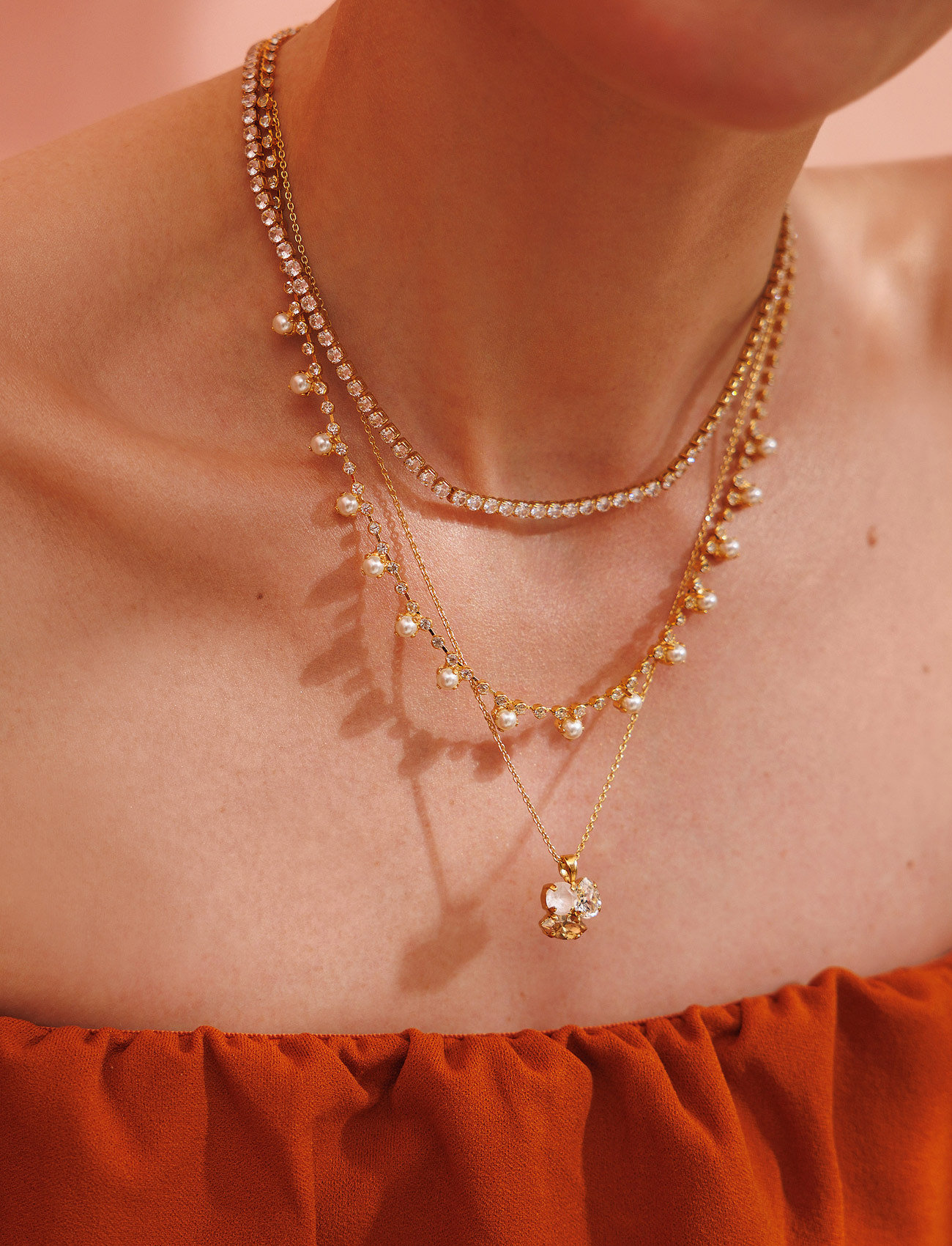 Caroline Svedbom Lily Necklace Gold, One Size, Gold, Halskæder > Kædehalskæder, Dame