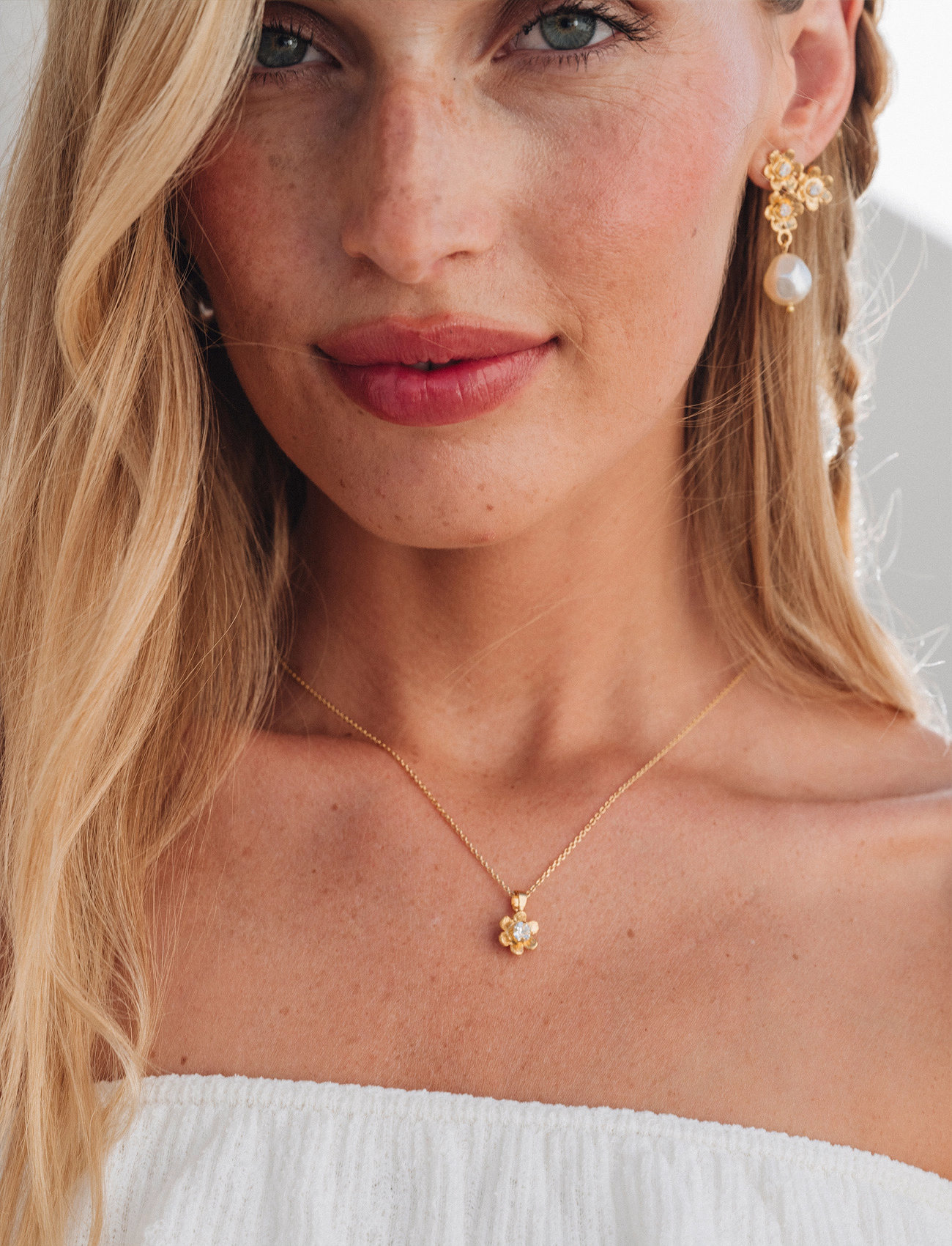 Caroline Svedbom Juni Necklace Gold, One Size, Gold, Halskæder > Smukke Halskæder, Dame