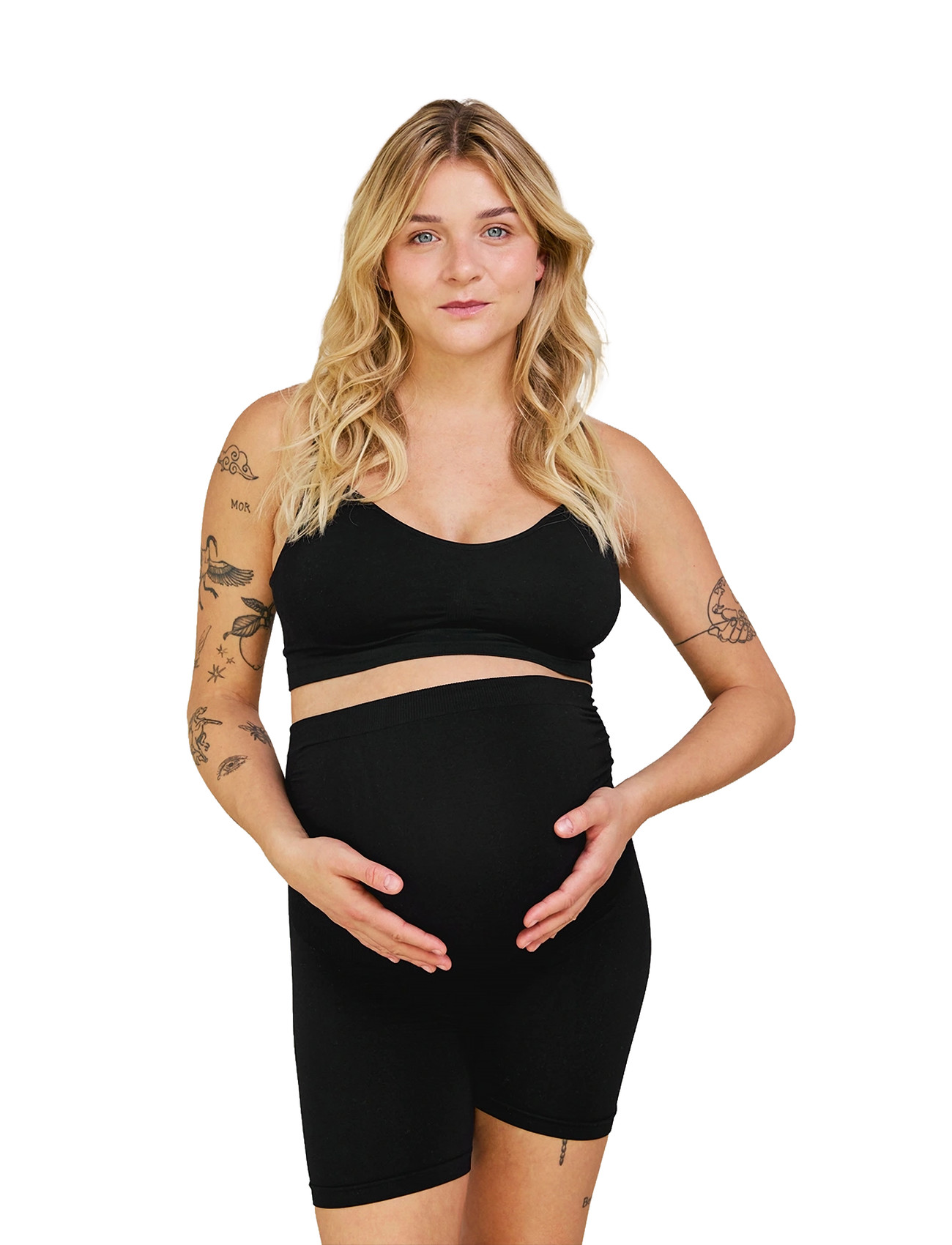 Carriwell Maternity Support Shorts, S/M, Black, Sport Shorts > Sport Training Shorts, Dame