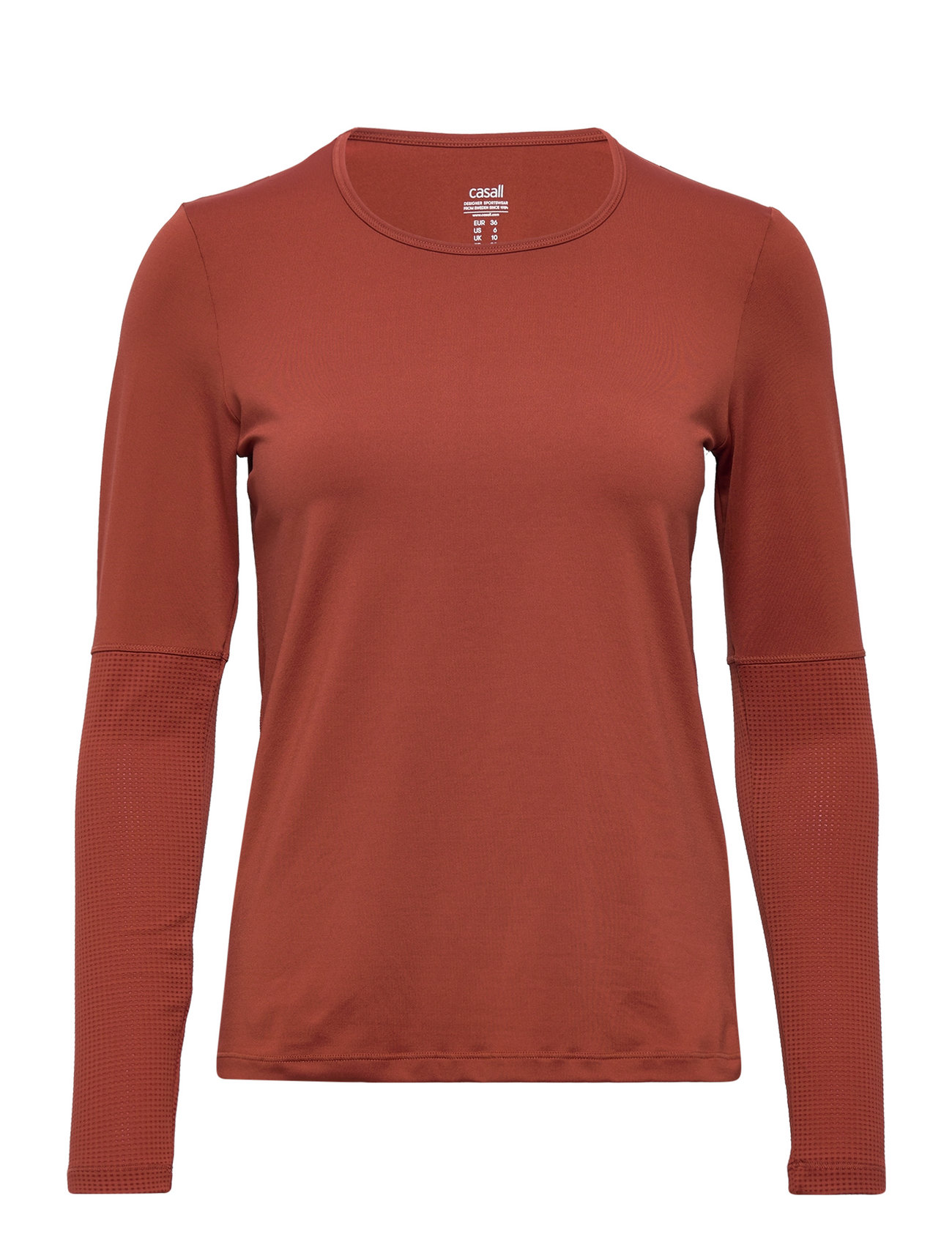 Essential Mesh Detail Long Sleeve T-shirts & Tops Long-sleeved Röd Casall