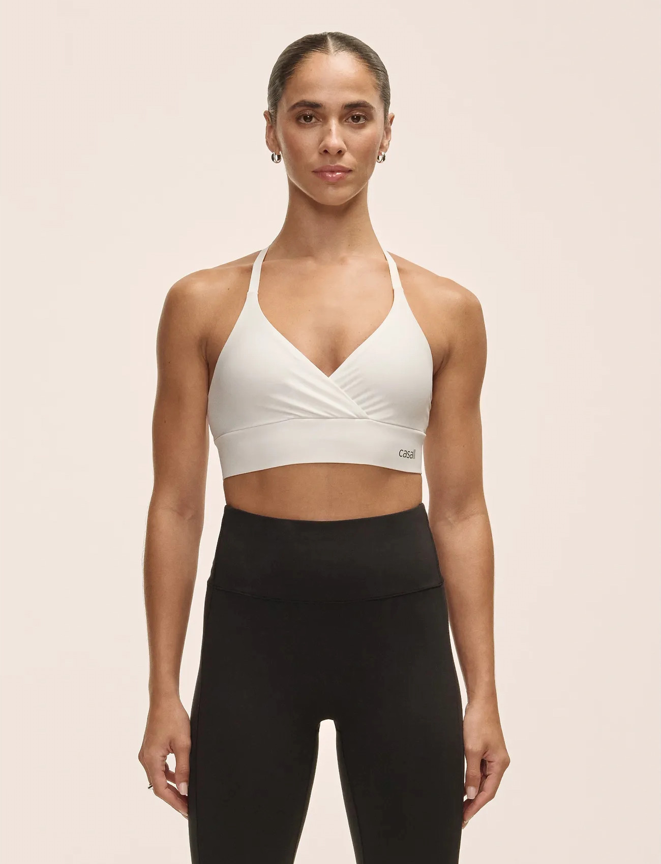 Casall Wrap Sports Bra, XL, White, Sport Clothing > Sport Bras - All, Dame