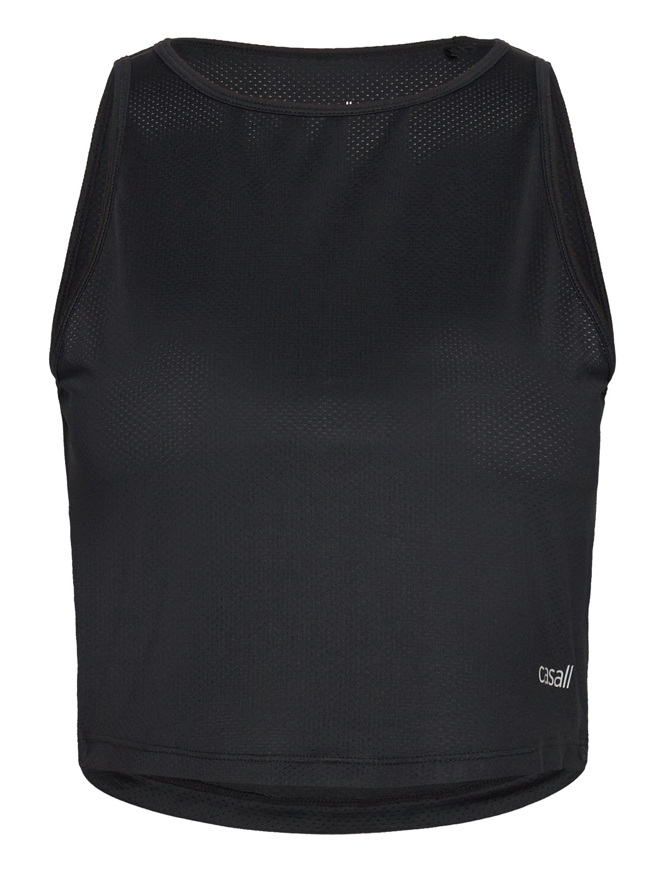 CASALL Laser Mesh Crop Oberteil Schwarz - M - Damen