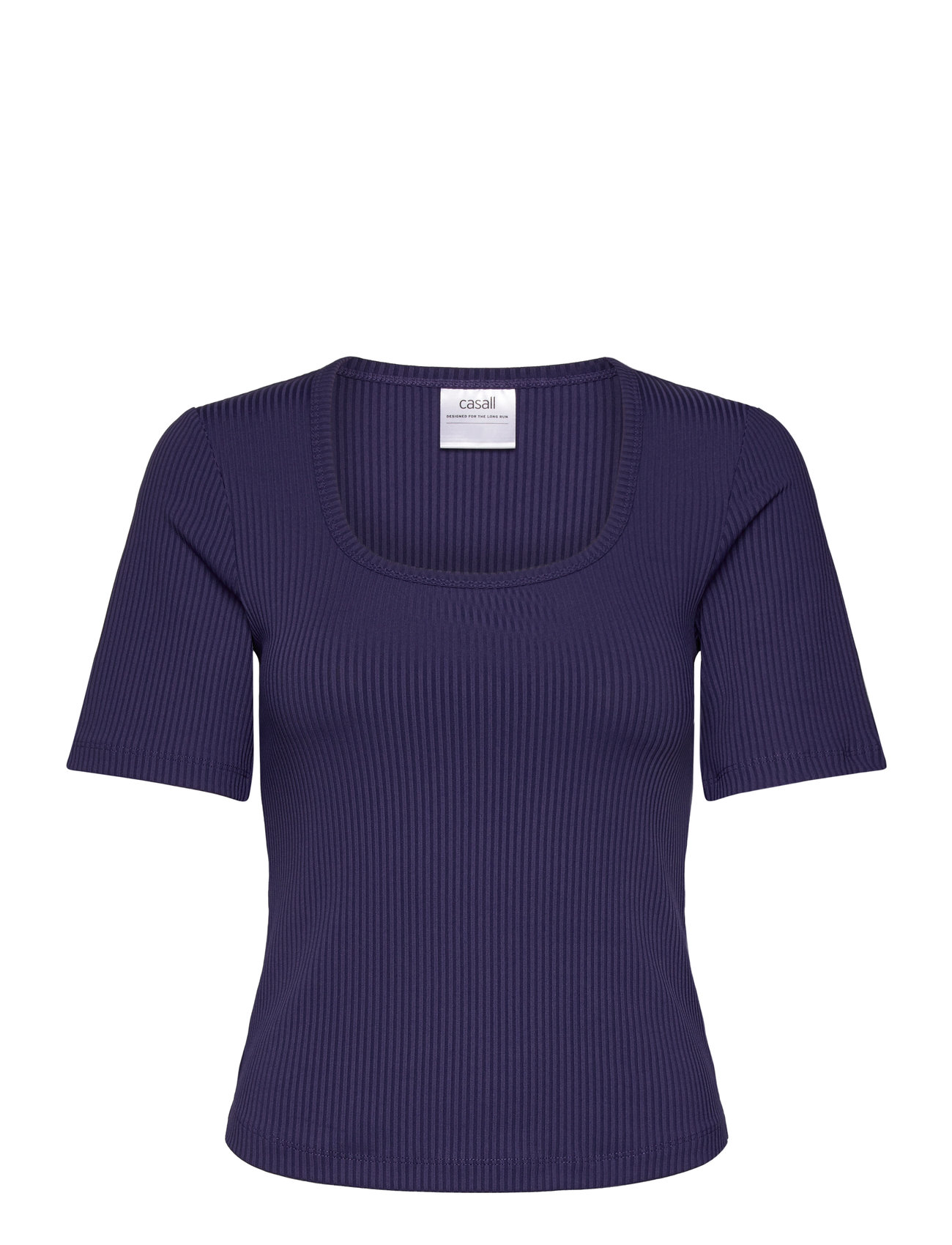 CASALL Scoop Rib Tee Lila - 34 - Damen