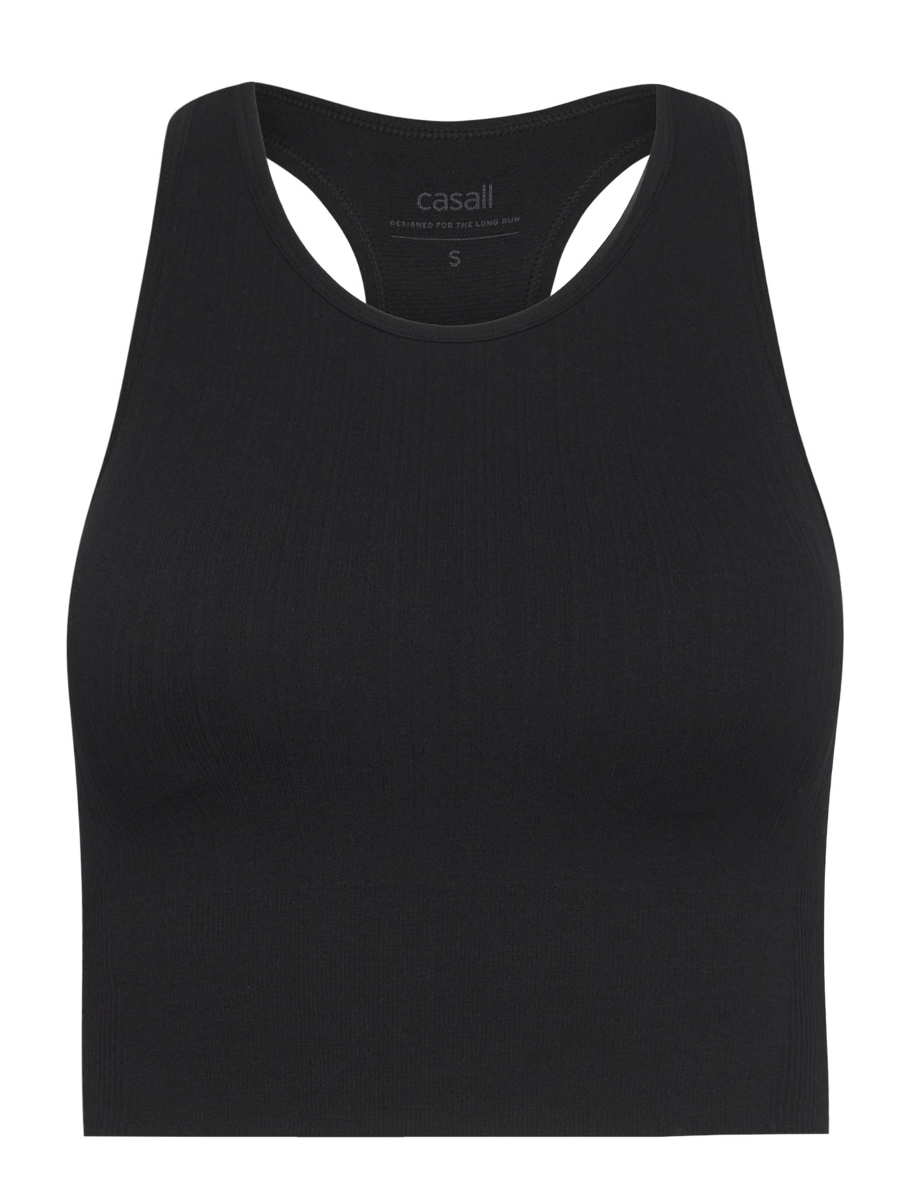 CASALL Multi Rib Seamless Gefüttert Sport Oberteil Schwarz - L - Damen