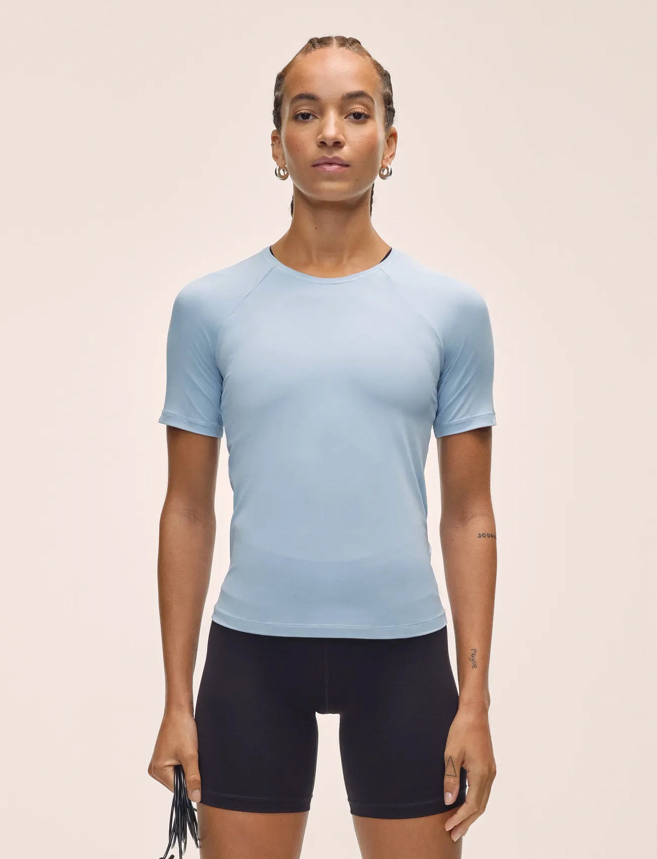 Casall Essential Tee, M, Blue, Sports Overdele & T-shirts > Sport T-shirts, Dame