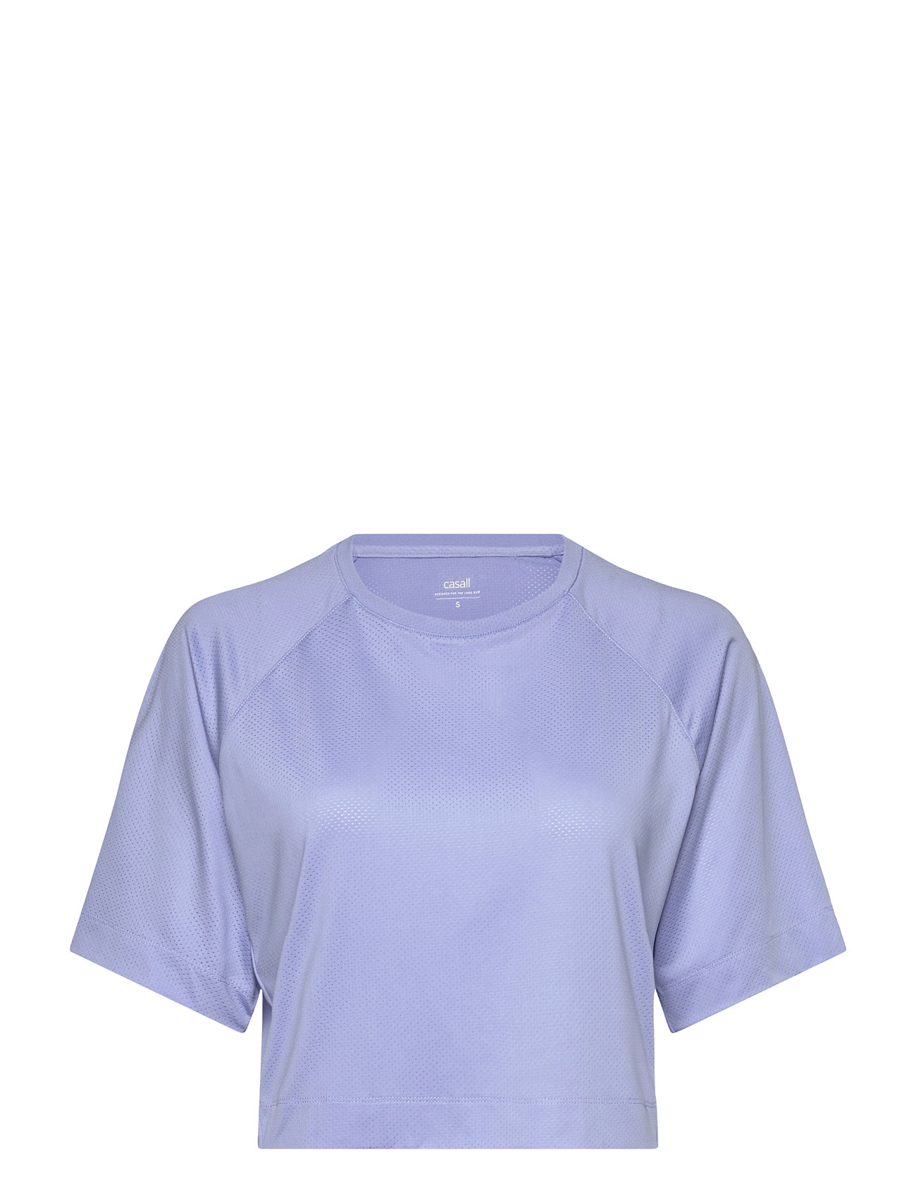 CASALL Laser Mesh Crop Tee Blau - M - Damen