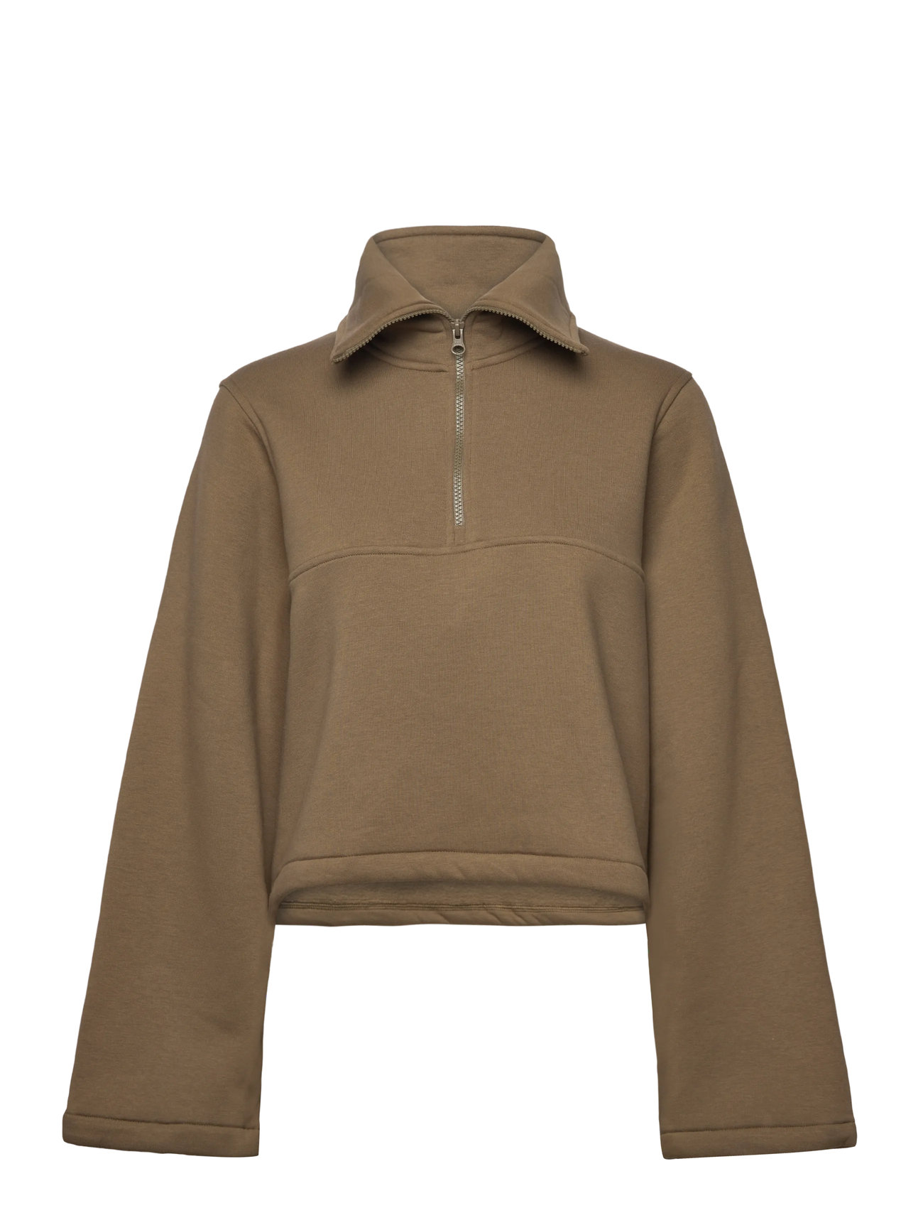 CASALL Easy Half Zip Pullover Khaki - M - Damen
