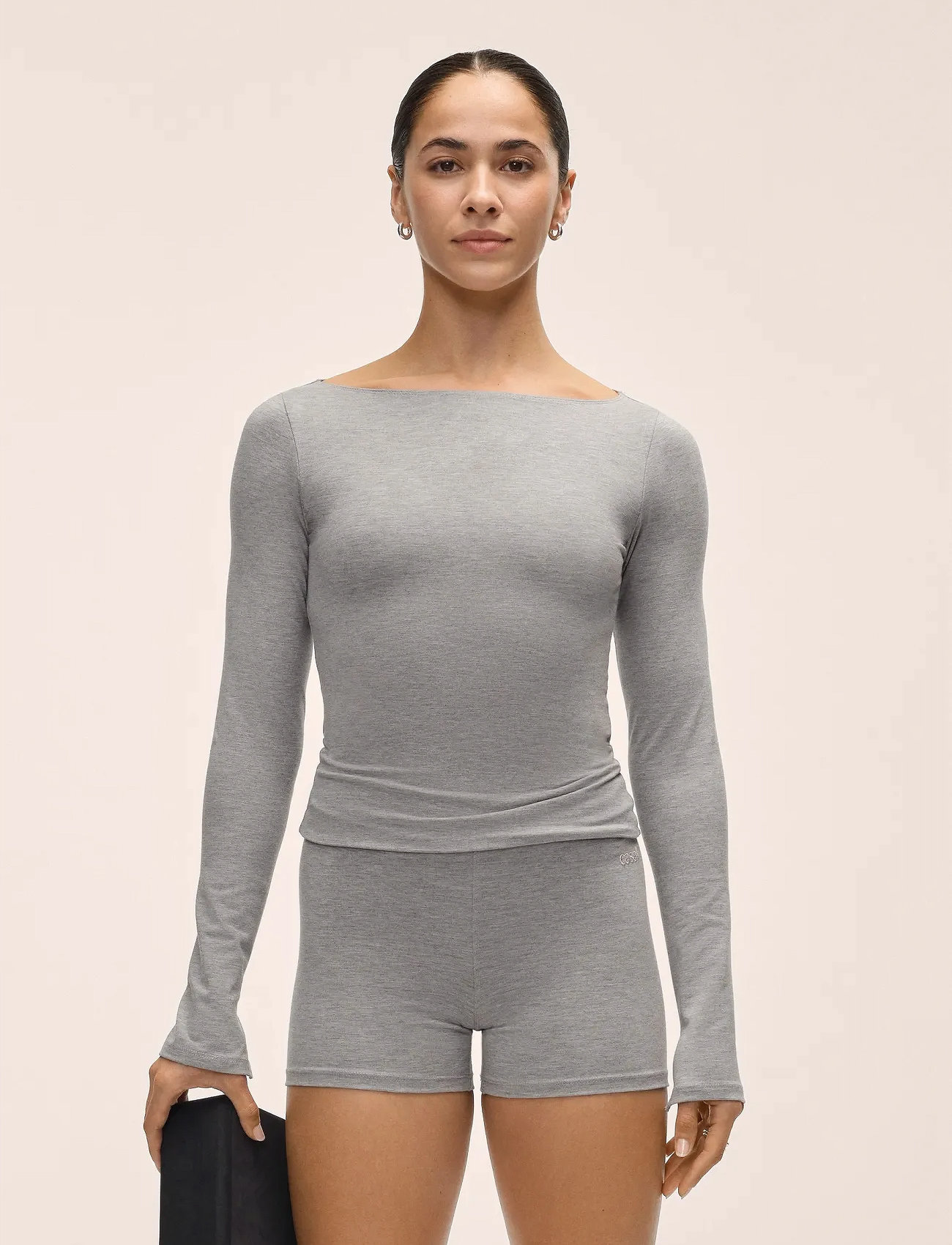Casall Sublime Boatneck Long Sleeve, L, Grey, Sports Overdele & T-shirts > Sport Long Sleeve Overdele, Dame