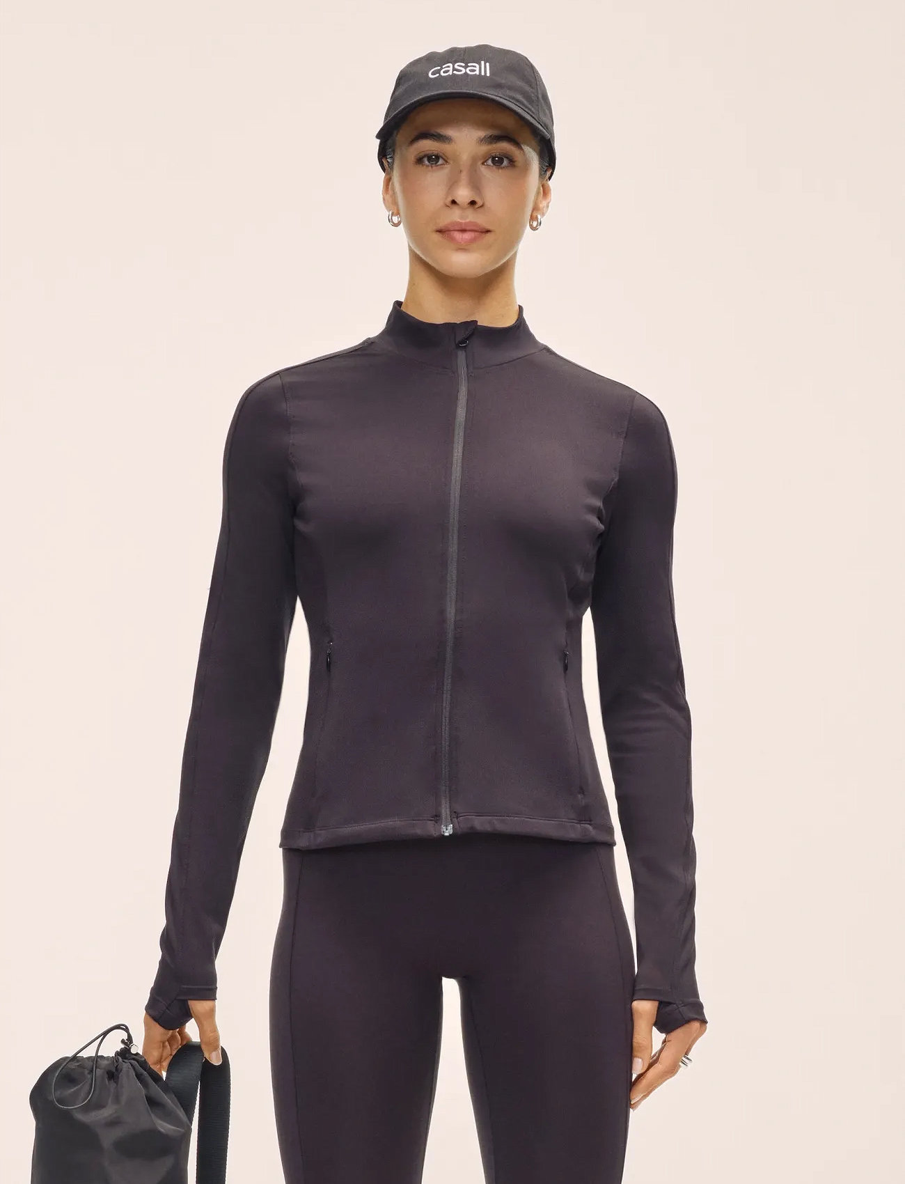 Casall Soft Touch Zip Jacket, M, Black, Sport Jackets > Sport Casual Jackets, Dame