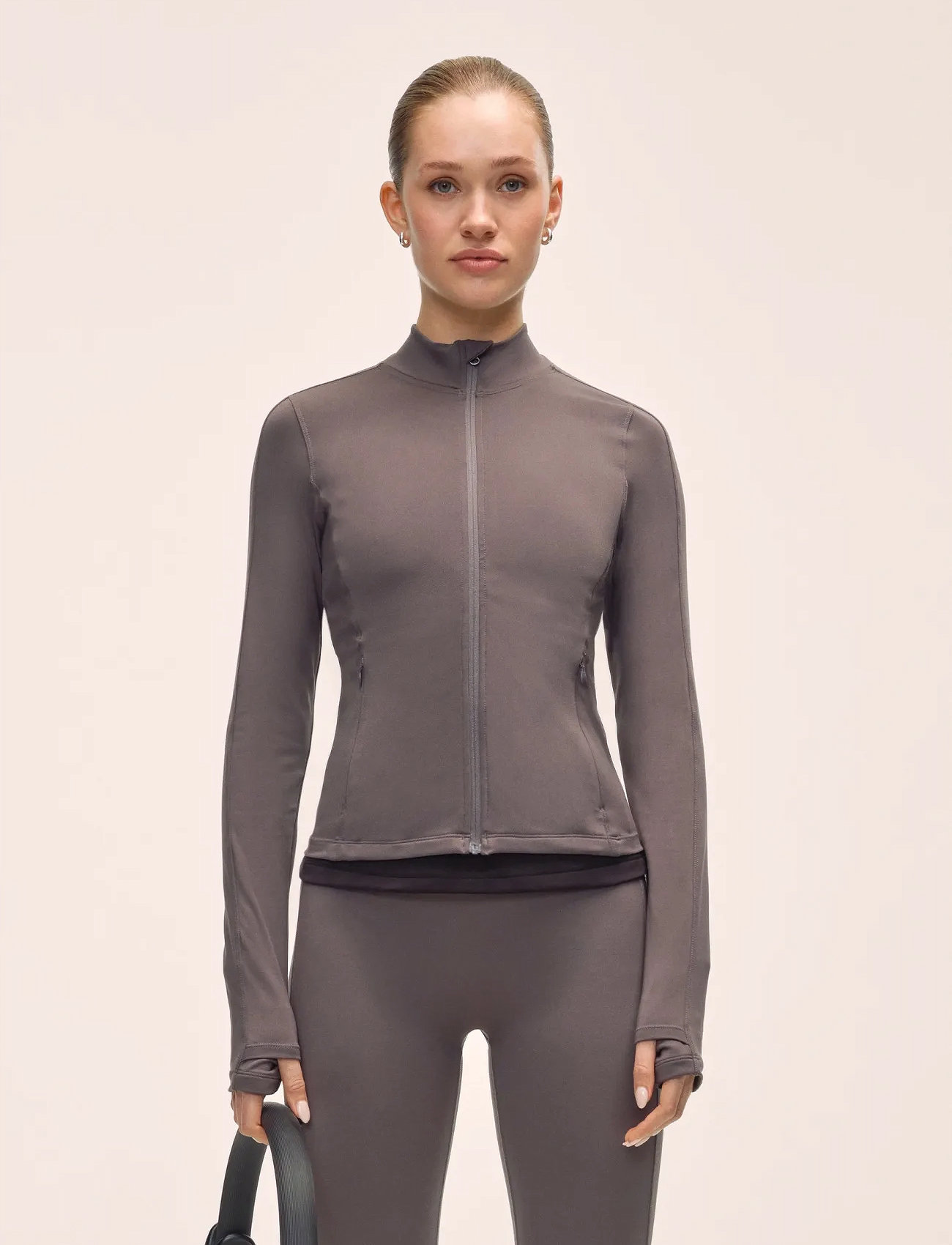 Casall Soft Touch Zip Jacket, M, Grey, Sport Jackets > Sport Casual Jackets, Dame