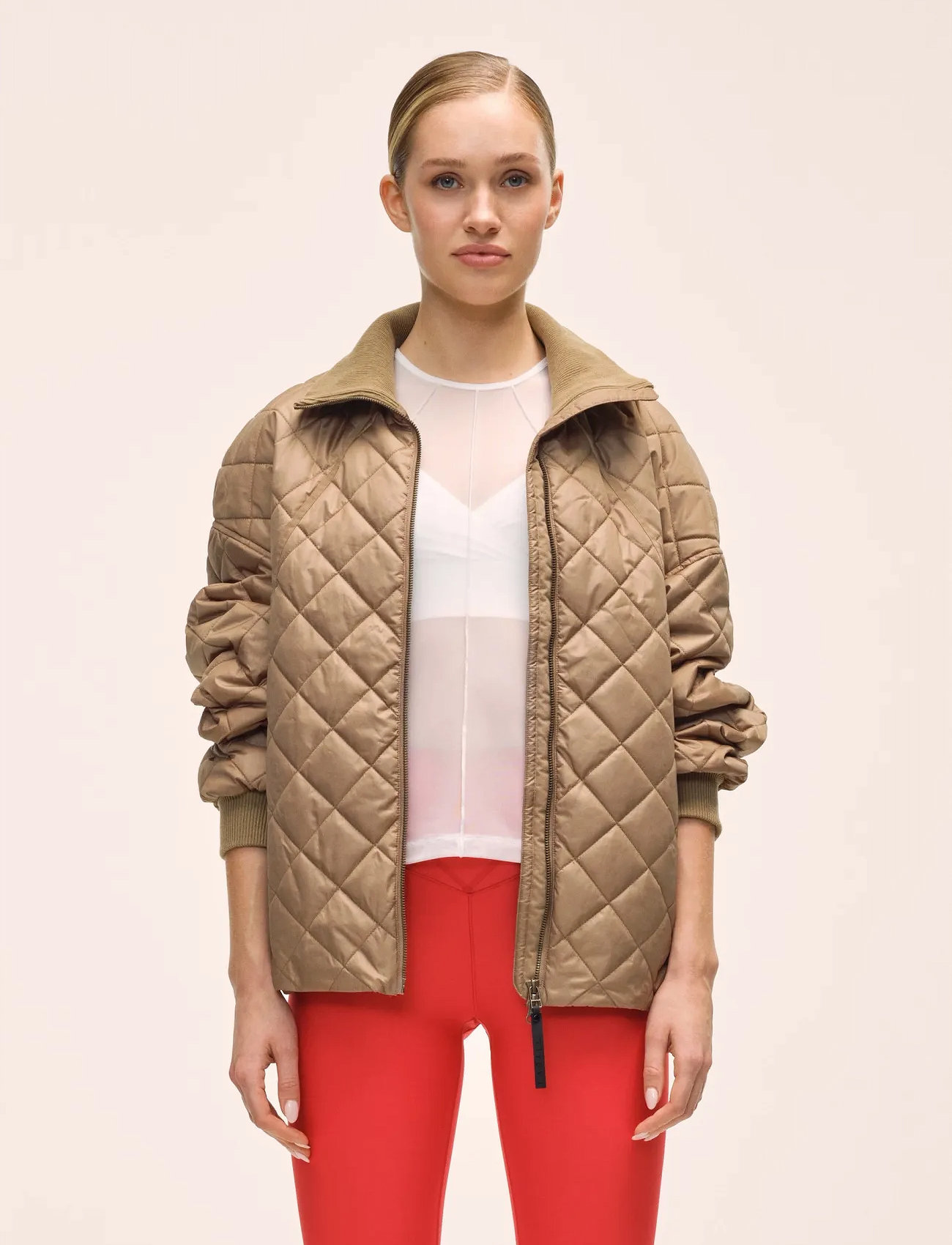 Casall Nordic Quilted Jacket, S, Beige, Sport Jackets > Sport Casual Jackets, Dame