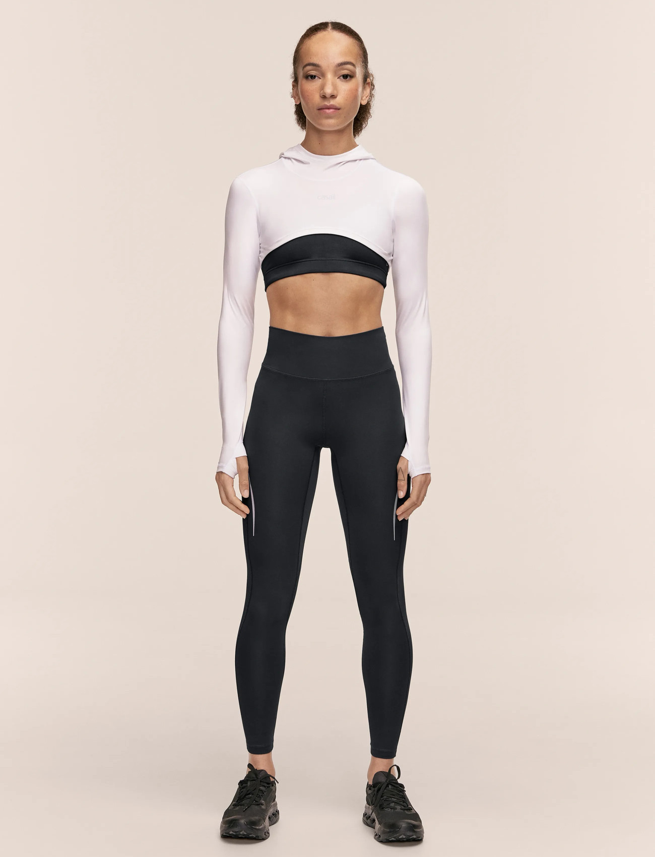 Casall Performance Running Tights, S, Black, Sportsbukser > Sportstræningsbukser, Dame